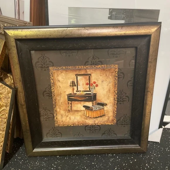 Framed Art Decor Zebra Vanity Set - Picture 2 of 4